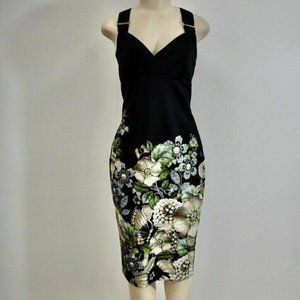 Ted Baker London Black Floral Cocktail Dress